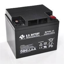 12V 40Ah Battery, Sealed Lead Acid battery (AGM), B.B. Battery BP40-12, VdS, 197x165x171 mm (LxWxH), Terminal I2 (Insert M6)