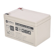 12V 12Ah battery, cyclic Sealed Lead Acid battery (AGM), battery-direct CYC-AGM-12-12, 151x98x94 mm (LxWxH), Terminal T2 Faston 250 (6,3mm)