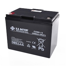 12V 80Ah Battery, Sealed Lead Acid battery (AGM), B.B. Battery EB80-12,  260x165x209 mm (LxWxH), Terminal I2 (Insert M6)