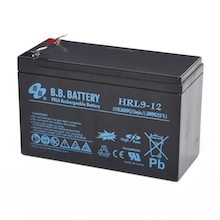 12V 9Ah Battery, Sealed Lead Acid battery (AGM), B.B. Battery HRL9-12,  151x65x94 mm (LxWxH), Terminal T2 Faston 250 (6,3 mm)