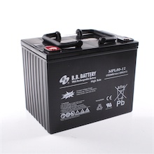 12V 80Ah Battery, Sealed Lead Acid battery (AGM), B.B. Battery MPL80-12 H, 261x173x200 mm (LxWxH), Terminal I2 (Insert M6)
