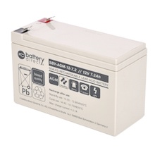 12V 7.2Ah battery, Sealed Lead Acid battery (AGM), battery-direct SBY-AGM-12-7.2, 151x65x94 mm (LxWxH), Terminal T2 Faston 250 (6,3 mm)