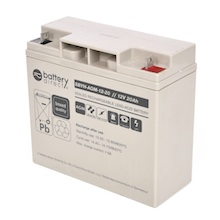 12V 20Ah Battery, Sealed Lead Acid battery (AGM), battery-direct SBYH-AGM-12-20, 181x77x167 mm (LxWxH), Terminal B1 (Fitting M5 bolt and nut)