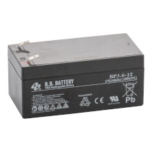 12V 3.6Ah Battery, Sealed Lead Acid battery (AGM), B.B. Battery BP3.6-12, 134x67x60 mm (LxWxH), Terminal T2 Faston 250 (6,3 mm)