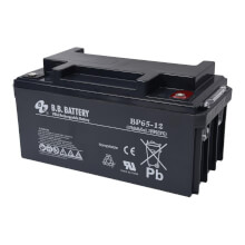 12V 65Ah Battery, Sealed Lead Acid battery (AGM), B.B. Battery BP65-12, 350x166x174 mm (LxWxH), Terminal I2 (Insert M6)