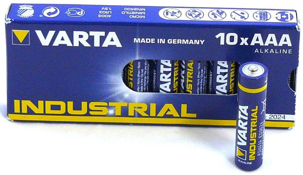 120x Varta Industrial Pro LR03 Bulk AAA Batterien LR3 Batterien MN2400 4003