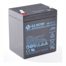 12V 5.8Ah Battery, Sealed Lead Acid battery (AGM), B.B. Battery HR5.8-12, 90x70x102 mm (LxWxH), Terminal T2 Faston 250 (6,3 mm)