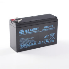 12V 6Ah Battery, Sealed Lead Acid battery (AGM), B.B. Battery HR6-12, 151x51x94 mm (LxWxH), Terminal T2 Faston 250 (6,3 mm)