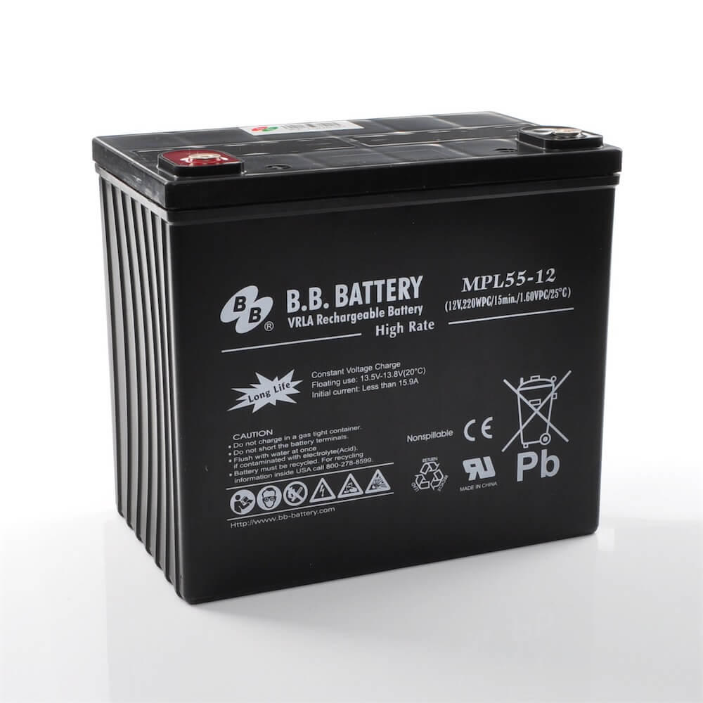 Battery MPL55-12, 12V/55Ah, Sealed Lead Acid battery (AGM ...