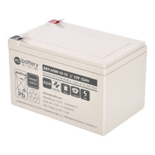 12V 12Ah battery, Sealed Lead Acid battery (AGM), battery-direct SBY-AGM-12-12, 151x98x95 mm (LxWxH), Terminal T2 Faston 250 (6,3 mm)