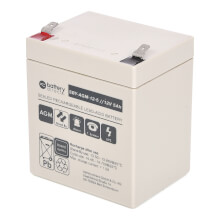 12V 5Ah battery, Sealed Lead Acid battery (AGM), battery-direct SBY-AGM-12-5, 90x70x101 mm (LxWxH), Terminal T2 Faston 250 (6,3 mm)