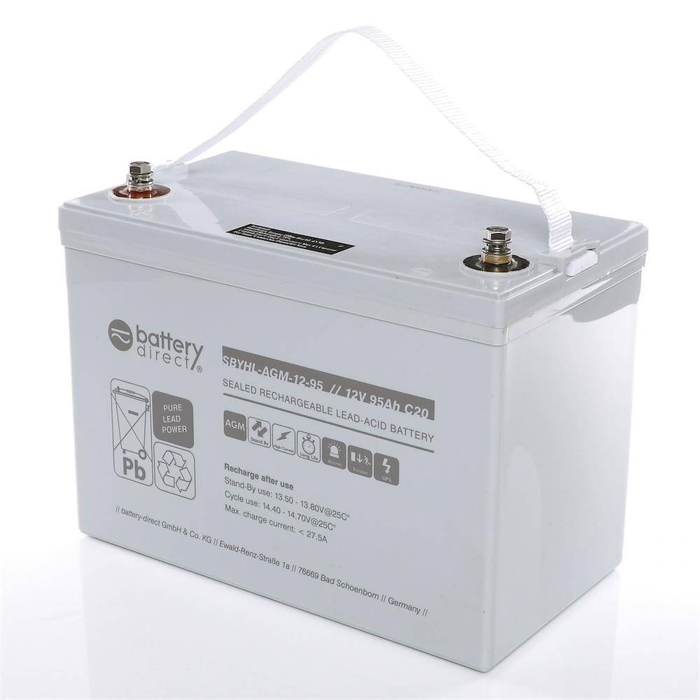 12V 95Ah battery, Sealed Lead Acid battery (AGM), battery-direct