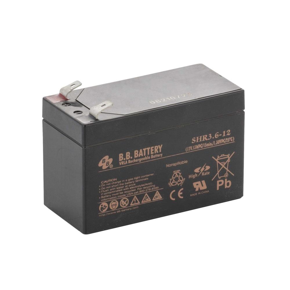 12V 3.6Ah Battery, Sealed Lead Acid battery (AGM), B.B. Battery SHR3.6-12 /  CPS3.6